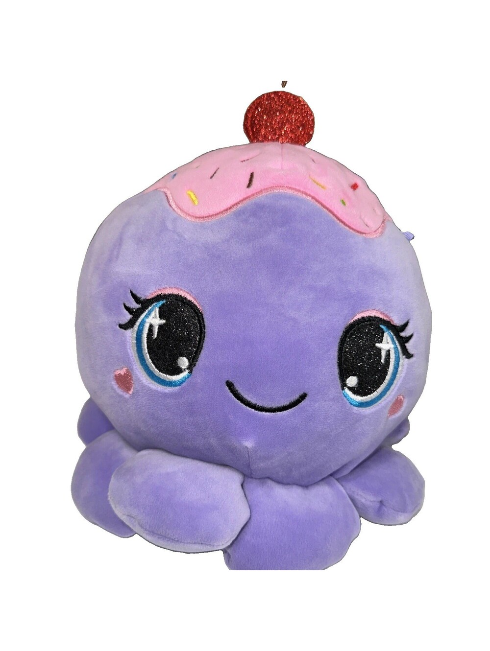 Octopus Purple Round Super Soft Plush Valentines Hug Fun  7 In. Stuffy